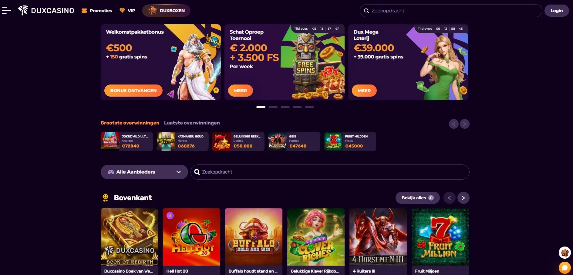 Mobiele Dux Casino app voor spelen onderweg image 1