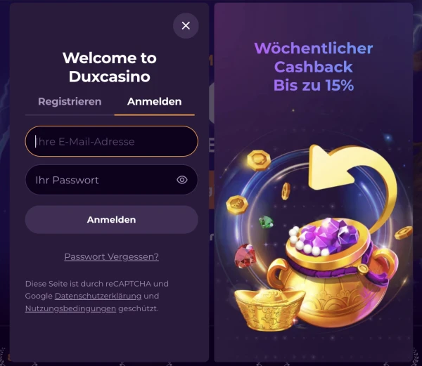 Mobiele Dux Casino app voor spelen onderweg image 2